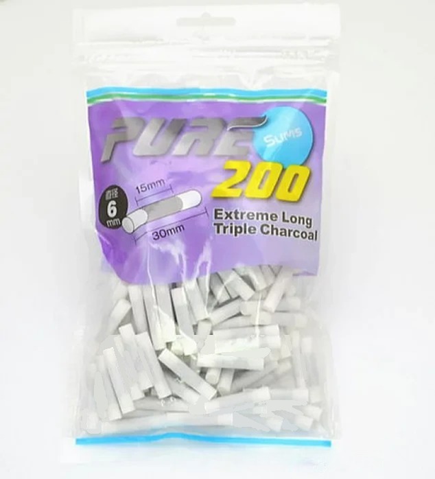 PURE滤嘴细支超长三重炭6 mm*30 mm