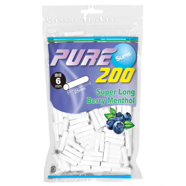 PURE滤嘴细支加长蓝莓味6 mm*25 mm